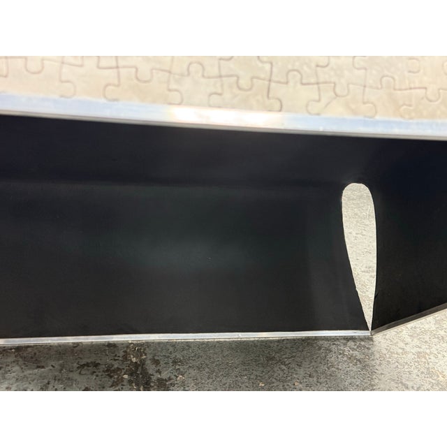 Contemporary Puzzle Pattern Metal Coffee Table For Sale - Image 12 of 12