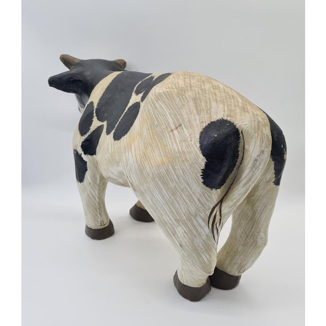 Decorative Papier-Mâché Cow Figurine, 1970s For Sale - Image 11 of 13