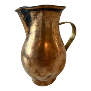 Antique Handmade Hammered Copper Small Pitcher