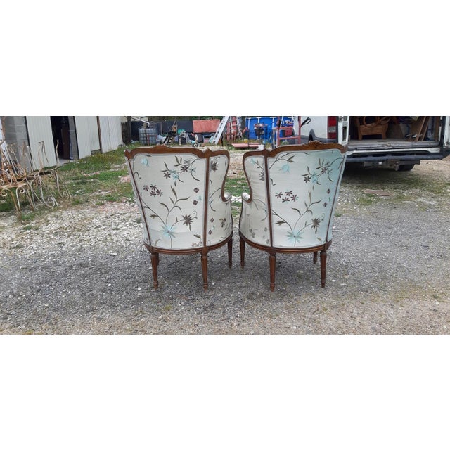 1930s Cabriolet Wingback Armchairs, 1930s, Set of 2 For Sale - Image 5 of 15