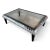 Mid-Century Modern Vintage Modern Ebonized Wood and Silver With Mirrored Trim Glass Top Coffee Table For Sale - Image 3 of 7