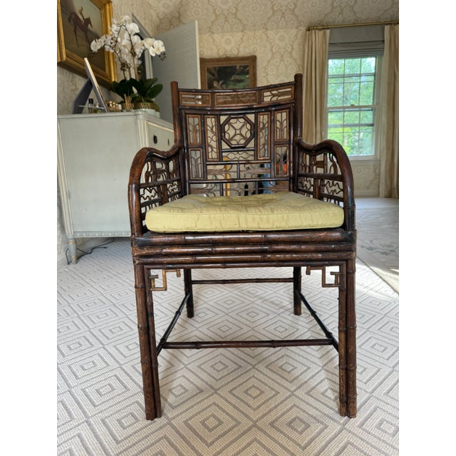Circa 1820 Regency Period Chinese Export Bamboo Rattan Chair For Sale - Image 4 of 8