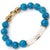 Asian Evil Eye Design Turquoise Stone Calming Beaded Bracelet For Sale - Image 3 of 8