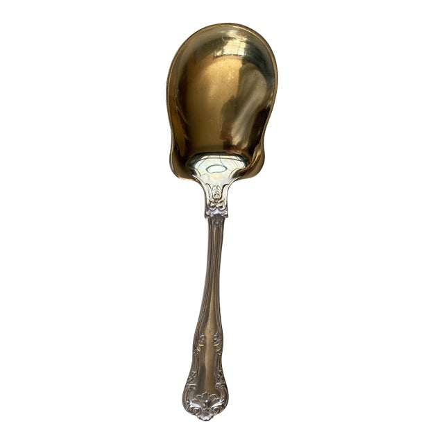 Antique Gorham Silver Plated With Gold Finish Sugar Spoon For Sale