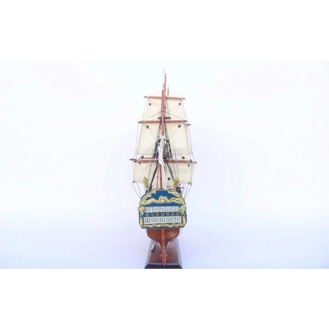 Handcrafted "Ingermanland" Ship Model – Exquisite 18th Century Maritime Replica For Sale - Image 9 of 9