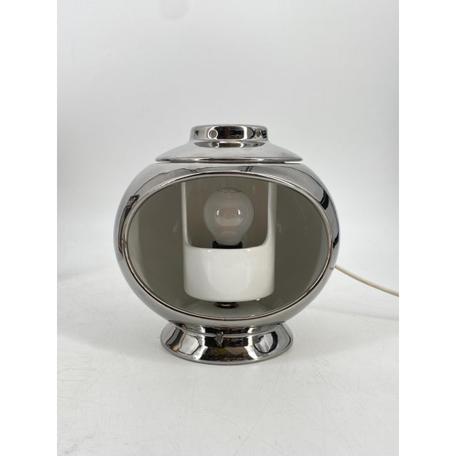 Mid-Century Modern Platinum-Plated Version of the Valencia Table Lamp by Marcello Cuneo for Philips, in the Original Box, 1960s For Sale - Image 3 of 14