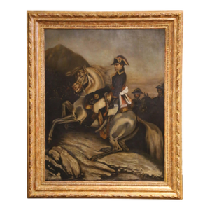 19th Century French Napoleonic Oil Painting After David, Signed Pommier