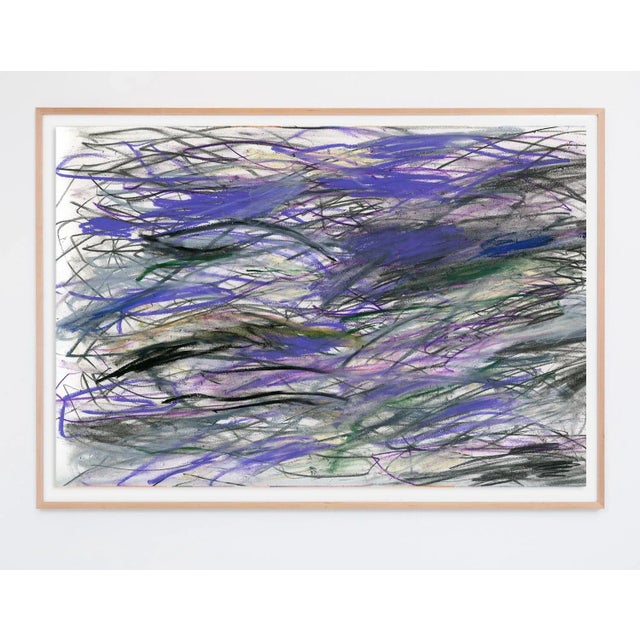 This dynamic abstract Giclée print is printed on 100% cotton archival watercolor paper. Unframed 40" x 60" fine art print.