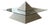 Postmodern Travertine Pyramid Coffee Table For Sale