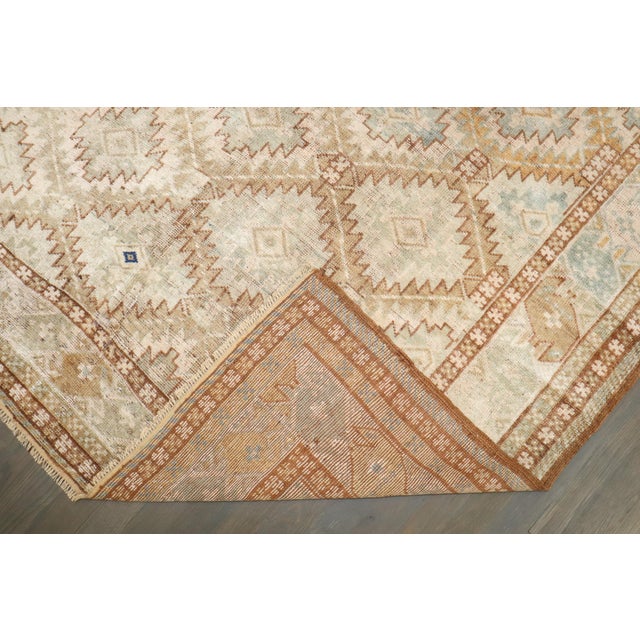 Zabihi Collection Geometric Beshir Turkeman Gallery Size Rug For Sale - Image 11 of 11