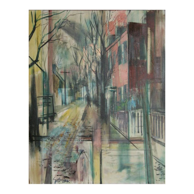 Stanley Sobossek, City Street, Painting For Sale