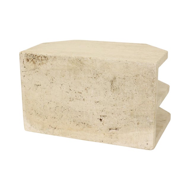 Vintage Travertine Magazine Rack, 1970s For Sale - Image 15 of 18