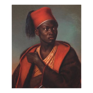 Atelier Aria Lumae Nineteenth Century Orientalist Nubian Guard Ottoman Portrait Fine Art Gallery Board Print 16 X 20 For Sale