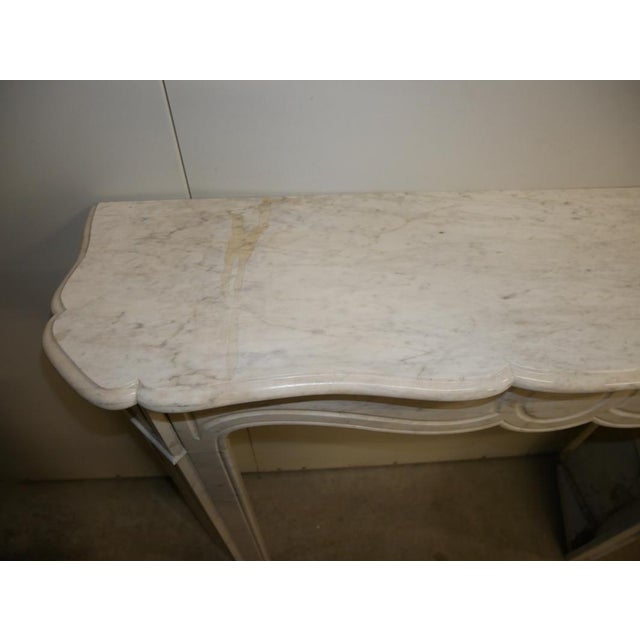 Fireplace Frame in White Marble, Early 1900s For Sale - Image 6 of 18