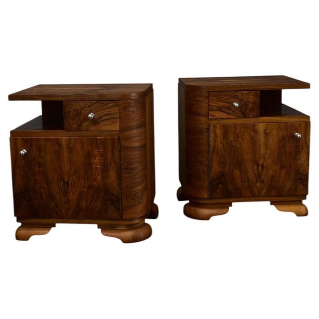 Art Deco Bedside Tables, Czechoslovakia, 1934, Set of 2 For Sale - Image 16 of 16