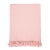 Textile Contemporary Bellani Merino Sofa Throw Blanket, Solid Pink Fringe Soft For Sale - Image 7 of 7
