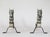 Pair of vintage horse head andirons. Made of cast iron, featuring decorative equestrian busts. No makes mark. Condition,...