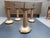 Four charming candlesticks in the Art Deco style. Material: Handmade from brass. Unsigned. Good and authentic original...