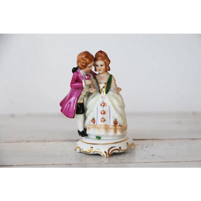 Meissen Style, Porcelain Figurine Couple, Marked Vista Alegre, Portugal For Sale - Image 12 of 12