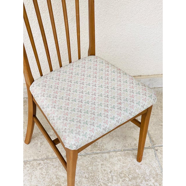 Vintage Scandinavian Chairs in Wood and Fabric, 1960s, Set of 2 For Sale - Image 10 of 11