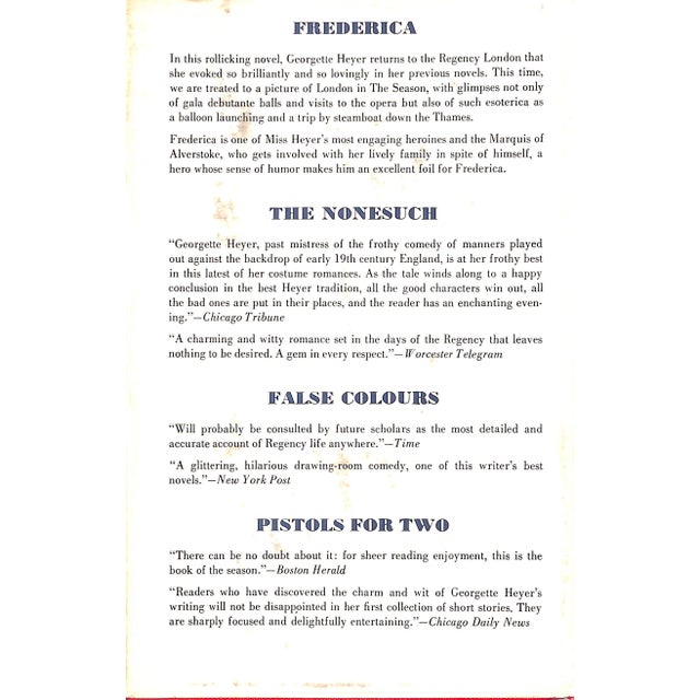 "The Corinthian" Book 1966 Heyer, Georgette For Sale - Image 4 of 5