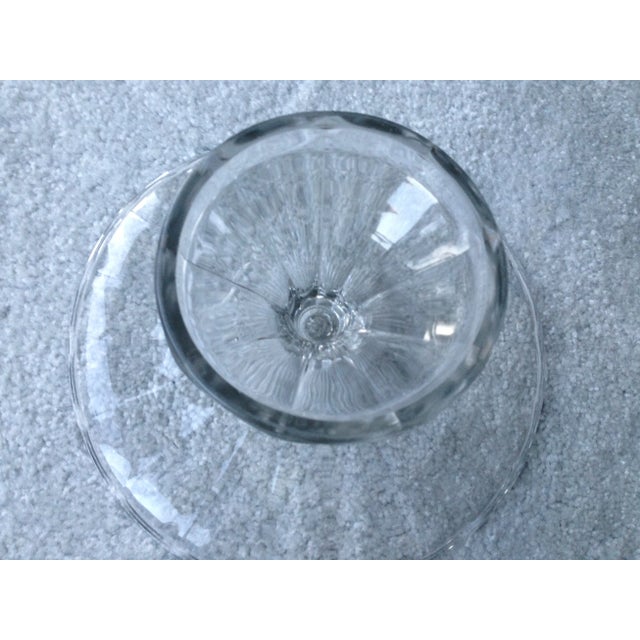 Vintage Glass Cake Plate Stand For Sale In New York - Image 6 of 11