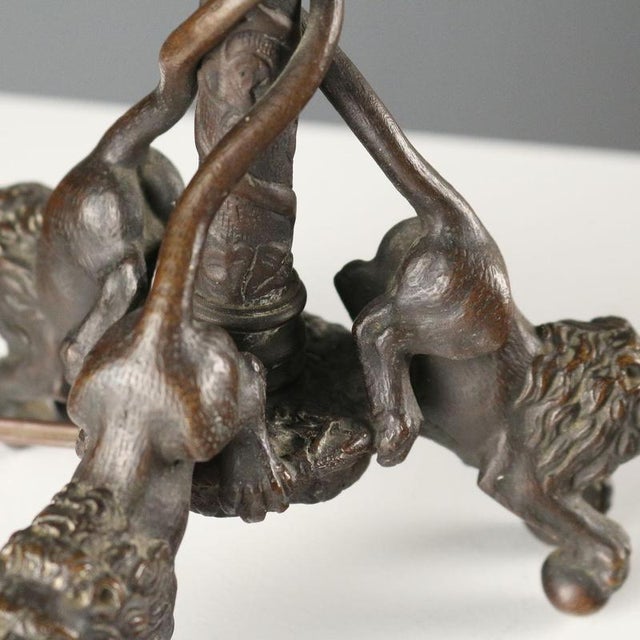 Bronze Lamp in the style of Christophe Fratin For Sale - Image 6 of 10