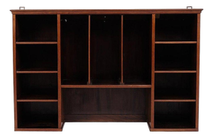 Wall-Hung Bookcase with Shelf Sections in Hand Polished Mahogany, 1890s