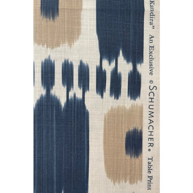 Schumacher Kandira Fabric Indigo Blue For Sale In Miami - Image 6 of 7