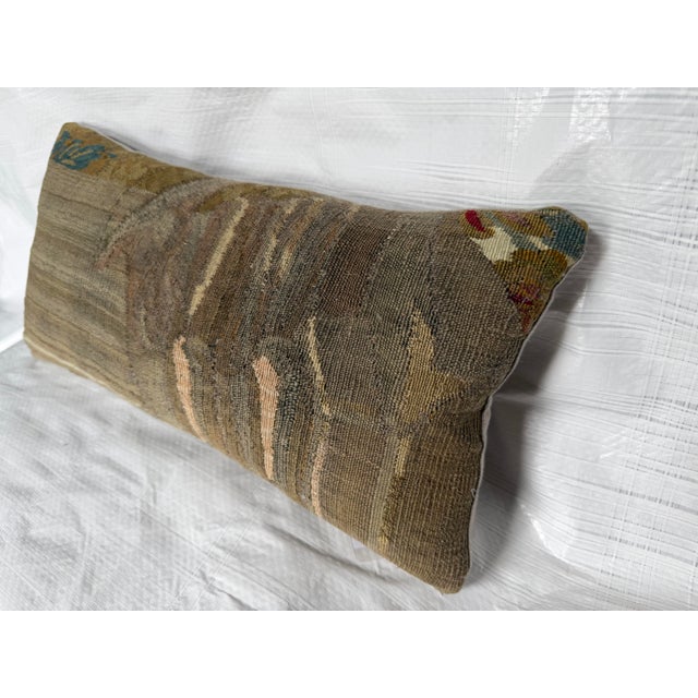 Baroque Antique Brussels Tapestry Pillow, 17th Century Baroque For Sale - Image 3 of 5