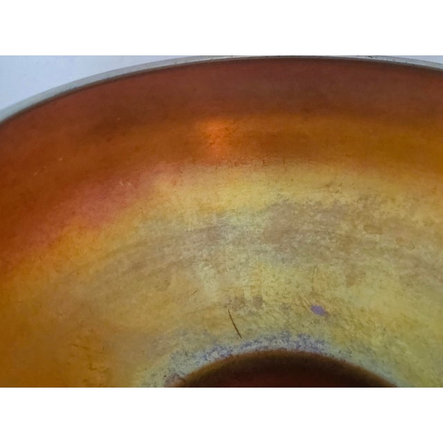 Steuben Gold Aurene Rolled Rim Bowl, Signed 2687 — Carder Era Art Nouveau For Sale - Image 13 of 17