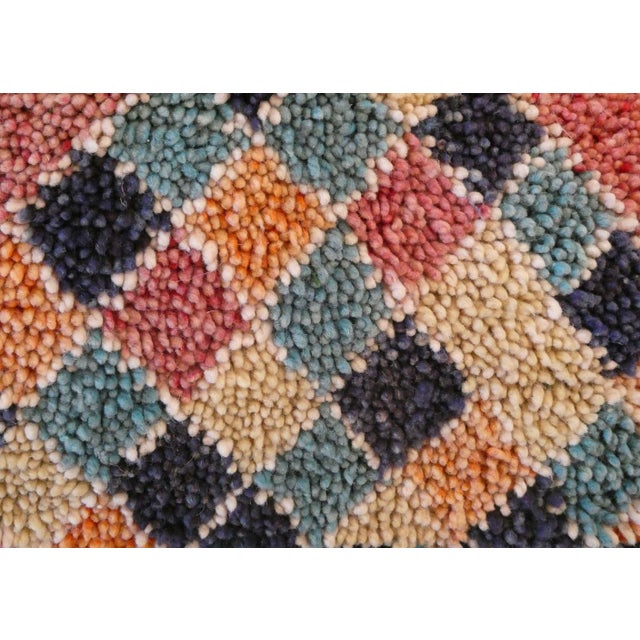 Textile Vintage Berber Wool Pouf For Sale - Image 7 of 8