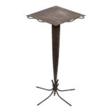 Memphis Sculptural Wrought Iron Pedestal Table For Sale