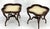 Pair Mahogany Clover Shape Light Cream Leather Top Lamp End Tables Stands For Sale - Image 6 of 12