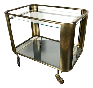Bar Wagon in Brass and Glass, 1950s