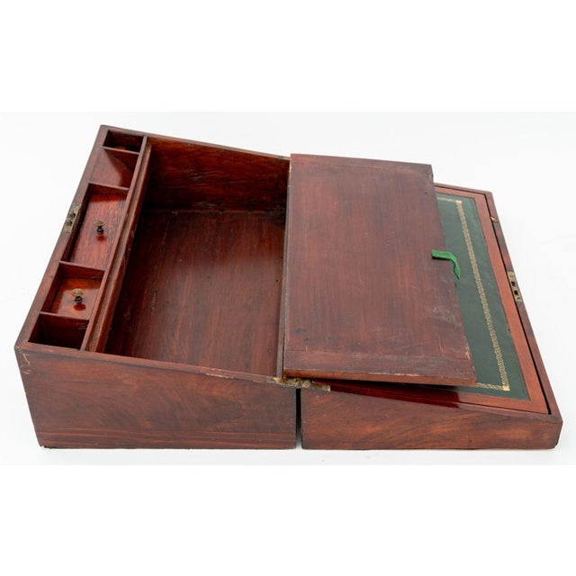 19th Century American Marquetry Writing Box, 19th C. For Sale - Image 5 of 9