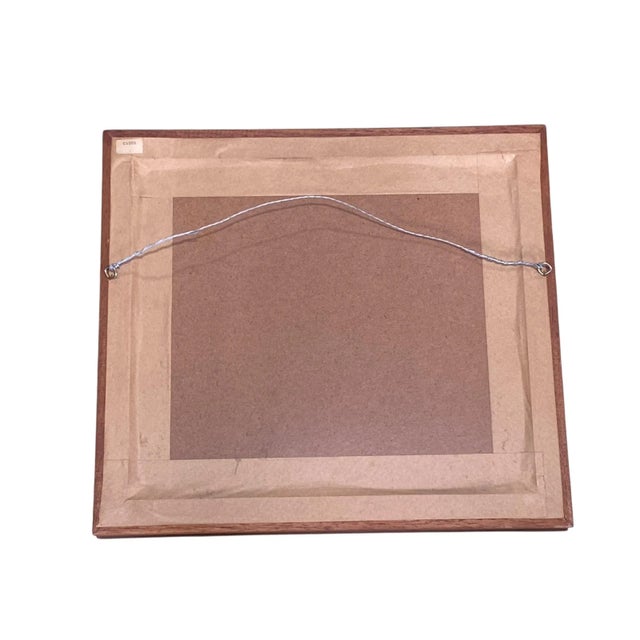 1990s 1994 Listed Artist Sergio Telles French Market Scene Framed 15.75" H For Sale - Image 5 of 5