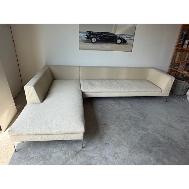 Cream B&b Italia Charles Corner Sectional Sofa by Antonio Citterio For Sale - Image 8 of 18