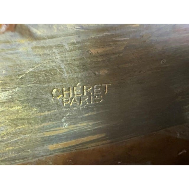 Bronze Tabernacle by Gustave-Joseph Chéret, Cylindrical Design, 1930s For Sale - Image 14 of 15