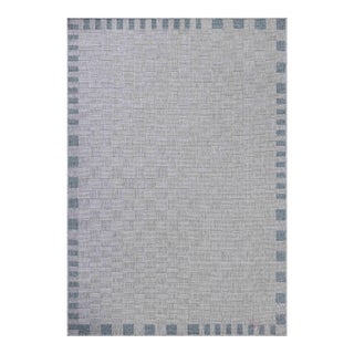 Amber Lewis x Loloi Topanga Silver / Blue 6'-7" x 9'-4" Area Rug For Sale