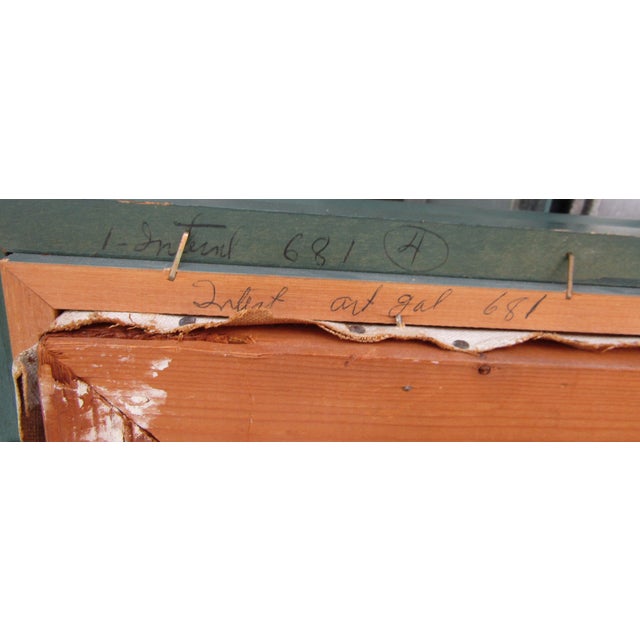 Impressionist Autumn Cityscape Early 20th-Century Oil Painting on Canvas Framed Signed For Sale - Image 12 of 12