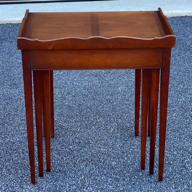1950's HeritageHenredon Mahogany Nesting Tables Set of 3 Chairish