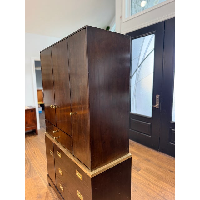 1970s 1970s Milo Baughman for Directional Custom Collection Campaign Gentleman’s Armoire For Sale - Image 5 of 18