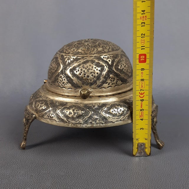 Vintage Indonesian Silver Metal Caviar Server, 1950s For Sale - Image 16 of 17