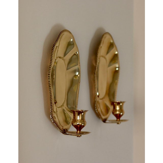 Mid-Century Swedish Brass Sconces, Set of 2 For Sale - Image 6 of 16