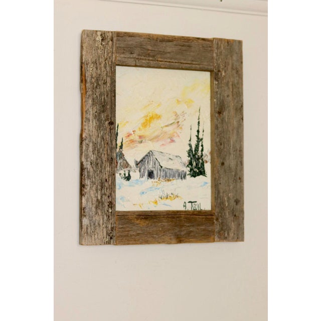 Anselmo, Winter Landscape, 1960s, Oil on Canvas, Framed For Sale - Image 7 of 8