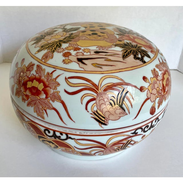Vintage Maitland Smith Foo Dog Lidded Asian Vessel For Sale - Image 13 of 13