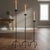 Rustic Hand Forged Iron Candelabra Set of 3 (94-114cm) Antique Copper Finish Twisted Stem with Simple Tripod Base For Sale - Image 3 of 6