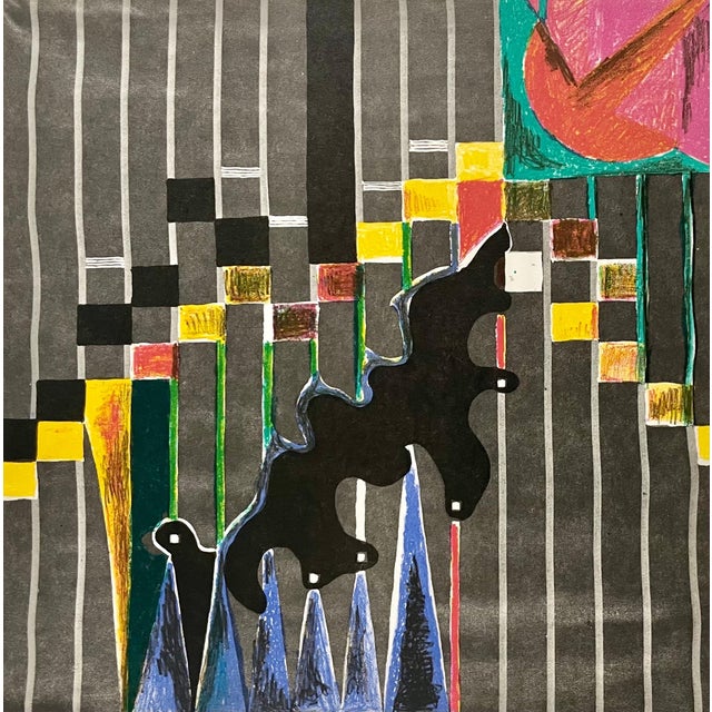 1970s Myriam Bat Yosef, Feminist Surrealist French Abstract Colorful Lithograph Print Myriam Bat Yosef For Sale - Image 5 of 7