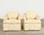 Traditional Pair of A. Rudin Attributed White Coral Over Butter Club Chairs For Sale - Image 3 of 18